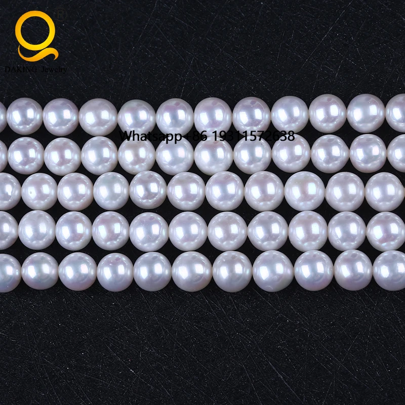 

AAAA 8 мм 9 мм белая жемчужина Akoya круглой формы с морской водой