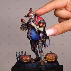 Halloween Joker Voll harz Figur 1/24 Maßstab 75mm montieren Miniatur Garage Modell Kit unmontiert unbemalte Diorama Spielzeug