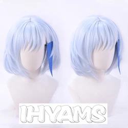Khun Aguero Agnis Cosplay Wigs Tower of God 30cm Short Light Blue Synthetic Hair Bobo Cos Wig Heat Resistant