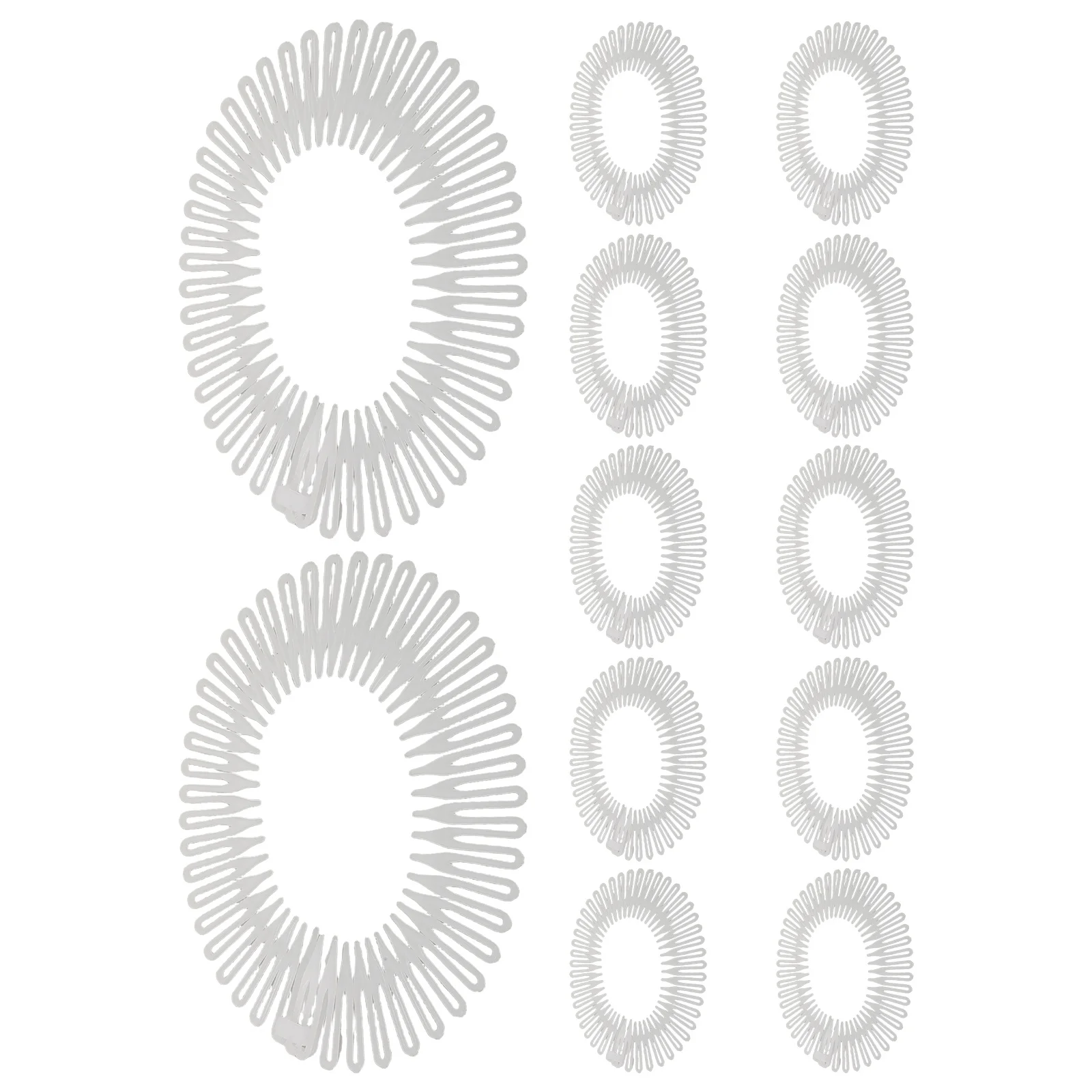 

12Pcs Invisible Elastic Hair Combs Stretchy Adjustable Headband Styling Tool for Women Portable Flexible Hair Styling