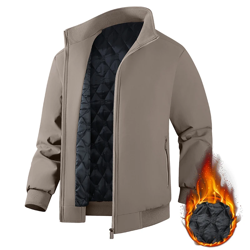 8XL Winterjacken für Herren, Übergröße, Business-Büro-Mantel, lässige Herren-Winterjacke, einfarbig, luxuriöse Oberbekleidung, 6XL 7XL – Detail 8