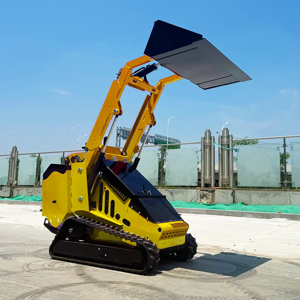 

High Efficiency Small Loader Skidsteer Track Loader 780kg Rated Load Skid Steer Loader With Backhoe
