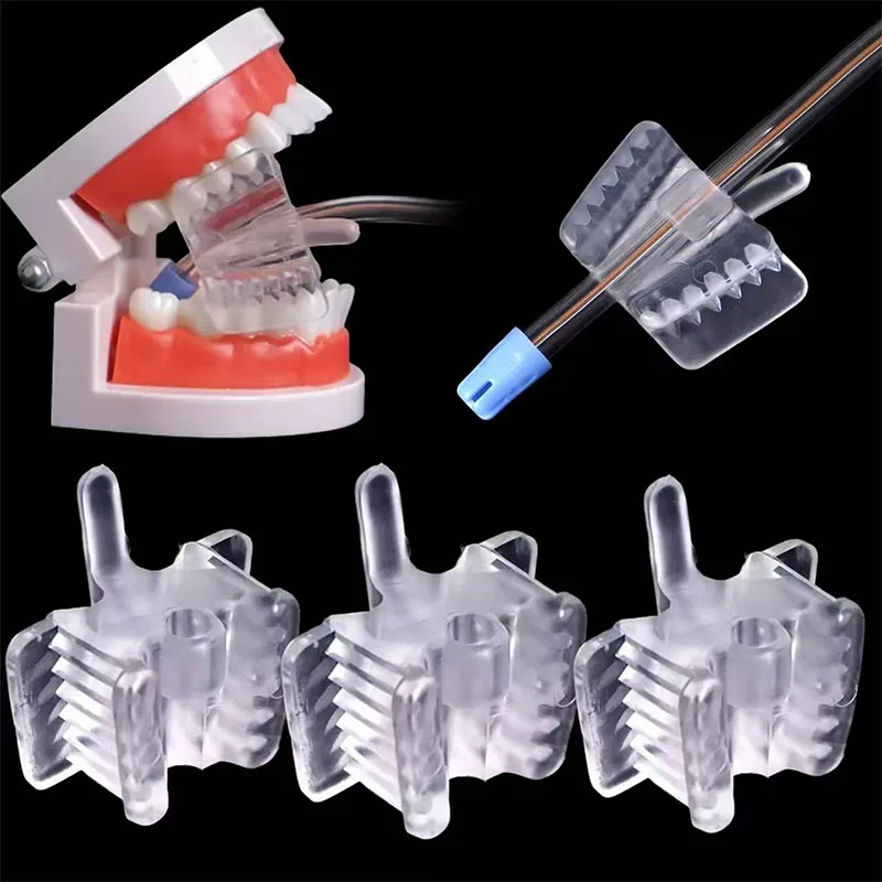 

5pcs Dental Bite Block with Saliva Ejector Hole Mouth Opener Support Occlusal Pad Cheek Retractor Dentist Oral Care Tools S/L