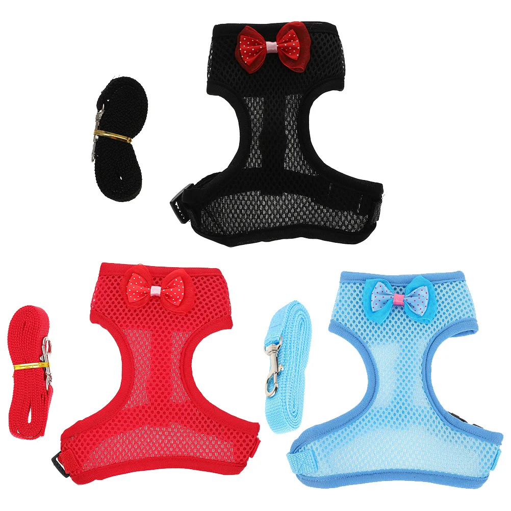 

3 set Pet Rooster Harness Hen Leash Set Premium Cloth Even Pressure Distribution Outdoor Traction Rope For Chicken Walking