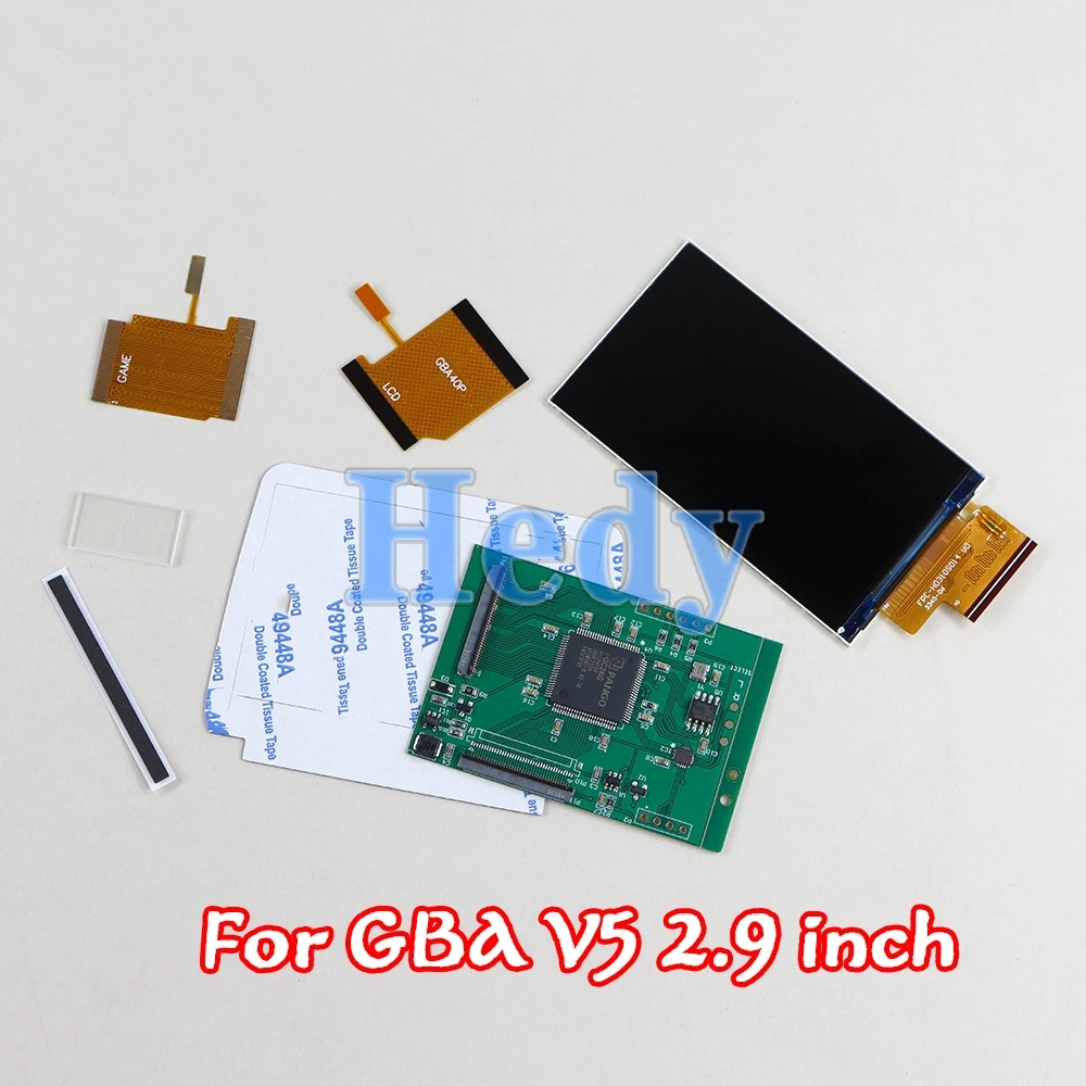 

10sets 2.9 inch Levels High Brightness V5.0 Point To Point IPS Screen for Nintend GBA V5 Console Replacement Backlight Screen