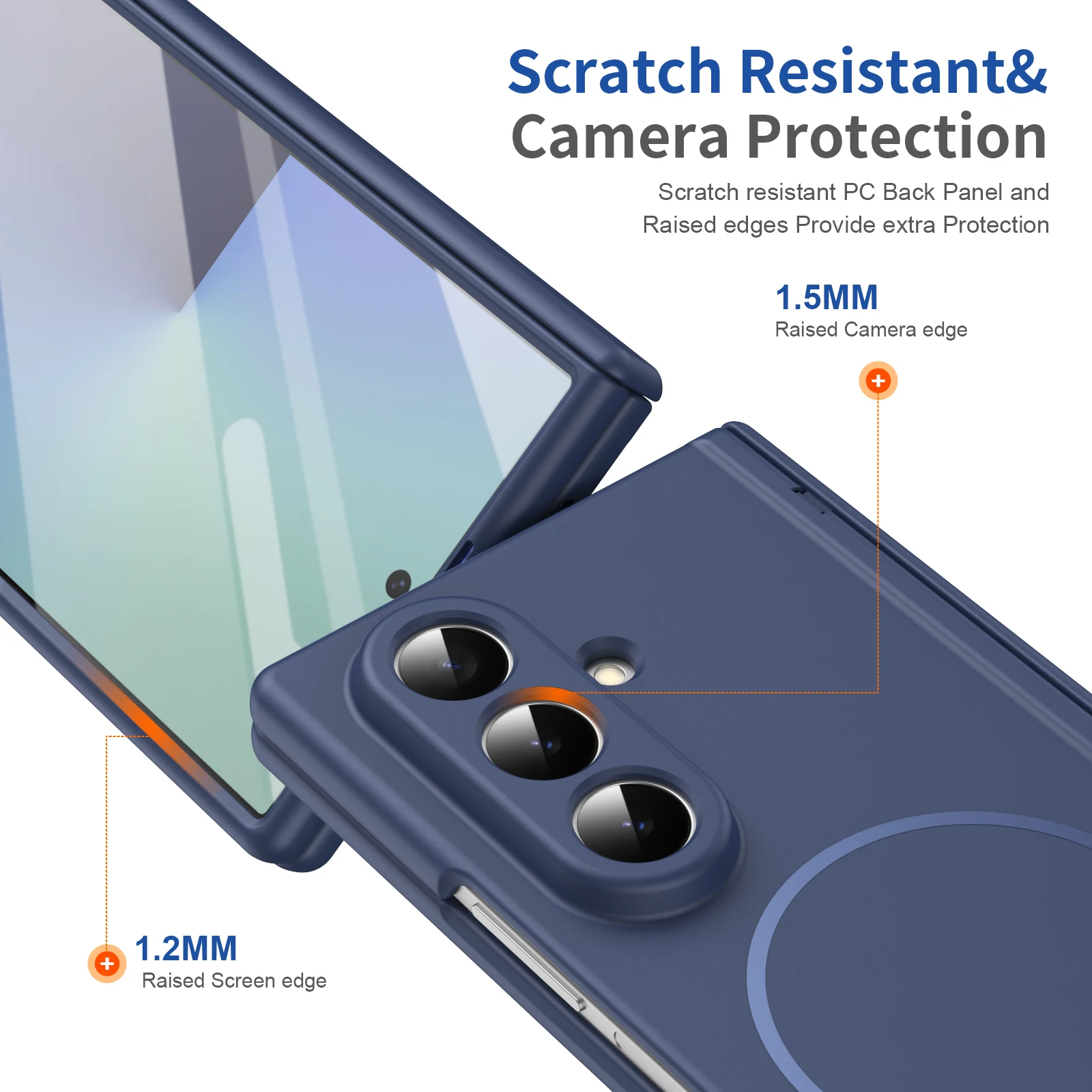 Custodia protettiva magnetica per telefono con cerniera antiurto per Samsung Galaxy Z Fold 7 6 5 4 3 5G per Magsafe Fold7 Fold6 Cover smerigliata