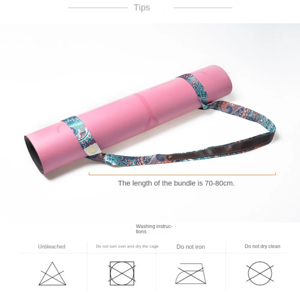 Adjustable Adjustable Yoga Mat Belt Elastic Multicolor Yoga Mat Strap Belt 2 in 1 Cotton Yoga Mat Carrying Strap