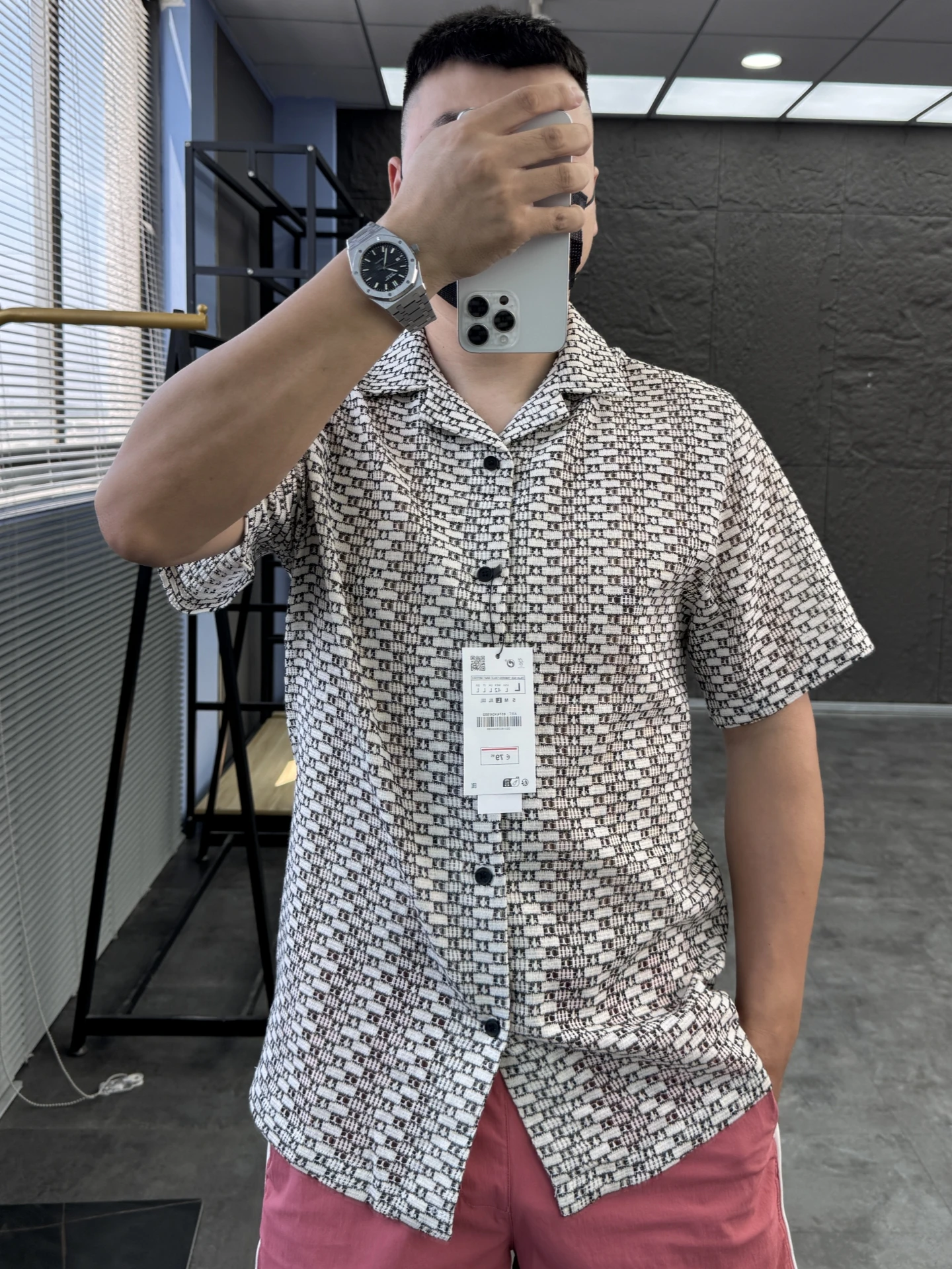 

Svip Роскошный дышащий полый кубинский воротник, летняя мужская повседневная легкая подставка ort Sve irt Che Pattern