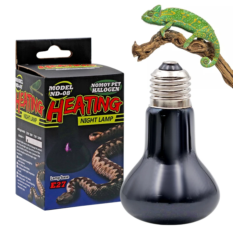 220V Pet Reptile Heating Lamp E27 Clip-on Lamp Holder Turtle Basking UV Light Bulbs Heating Lamp Amphibians Adjust Temperature