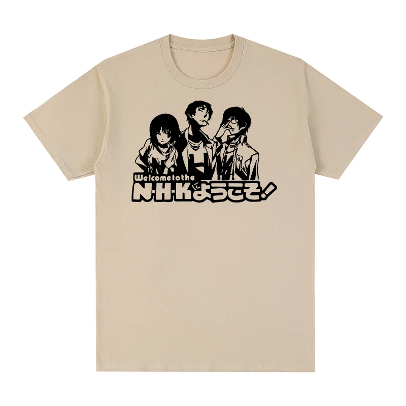 Welcome To The N.H.K t-shirt Nihon Hikikomori Kyokai ni Yōkoso Anime Manga Cotton Men T shirt New TEE TSHIRT Womens tops