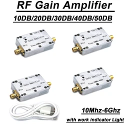 verstärker LNA mit hoher Ebenheit, 10 MHz-6 GHz, 20 dB, 30 dB, 40 dB, 50 dB, HF-Leistungsverstärker, Antriebssignal, Radio, FM, Kurzwelle, GNSS, LORA Walkie-Talkie