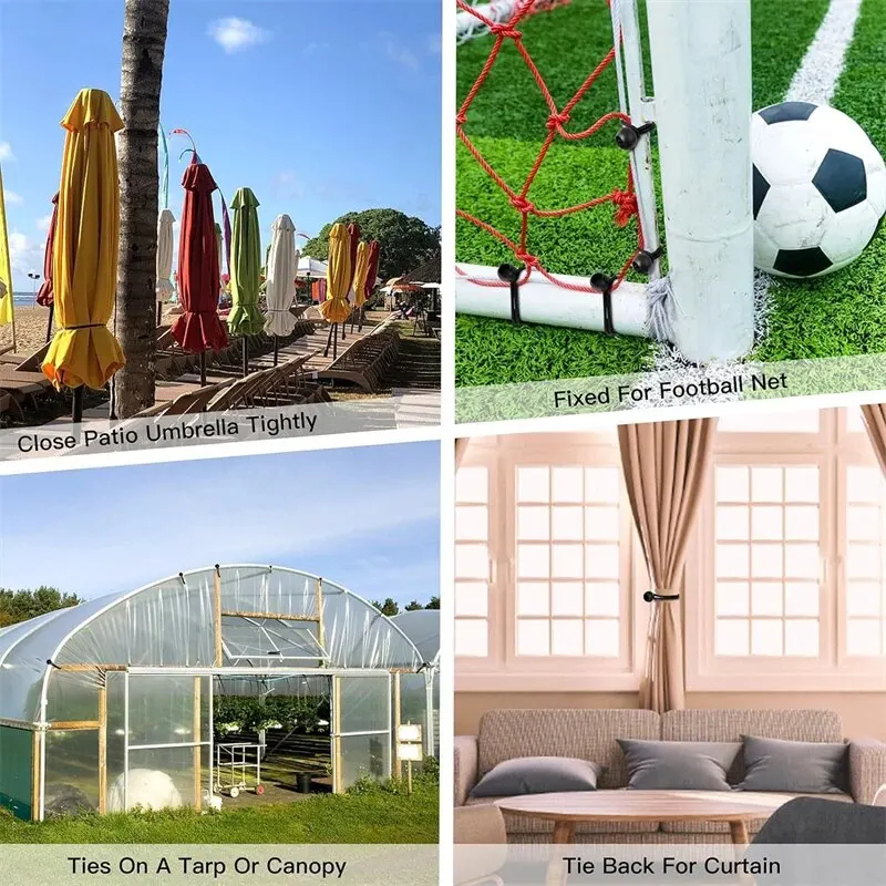 Outdoor Elastic Ball Rope Bungee Cords Portable Tent Fixing Tarpaulin Awning Canopy Heavy Duty Tarp Tie Down for Shelter Cargo image 6