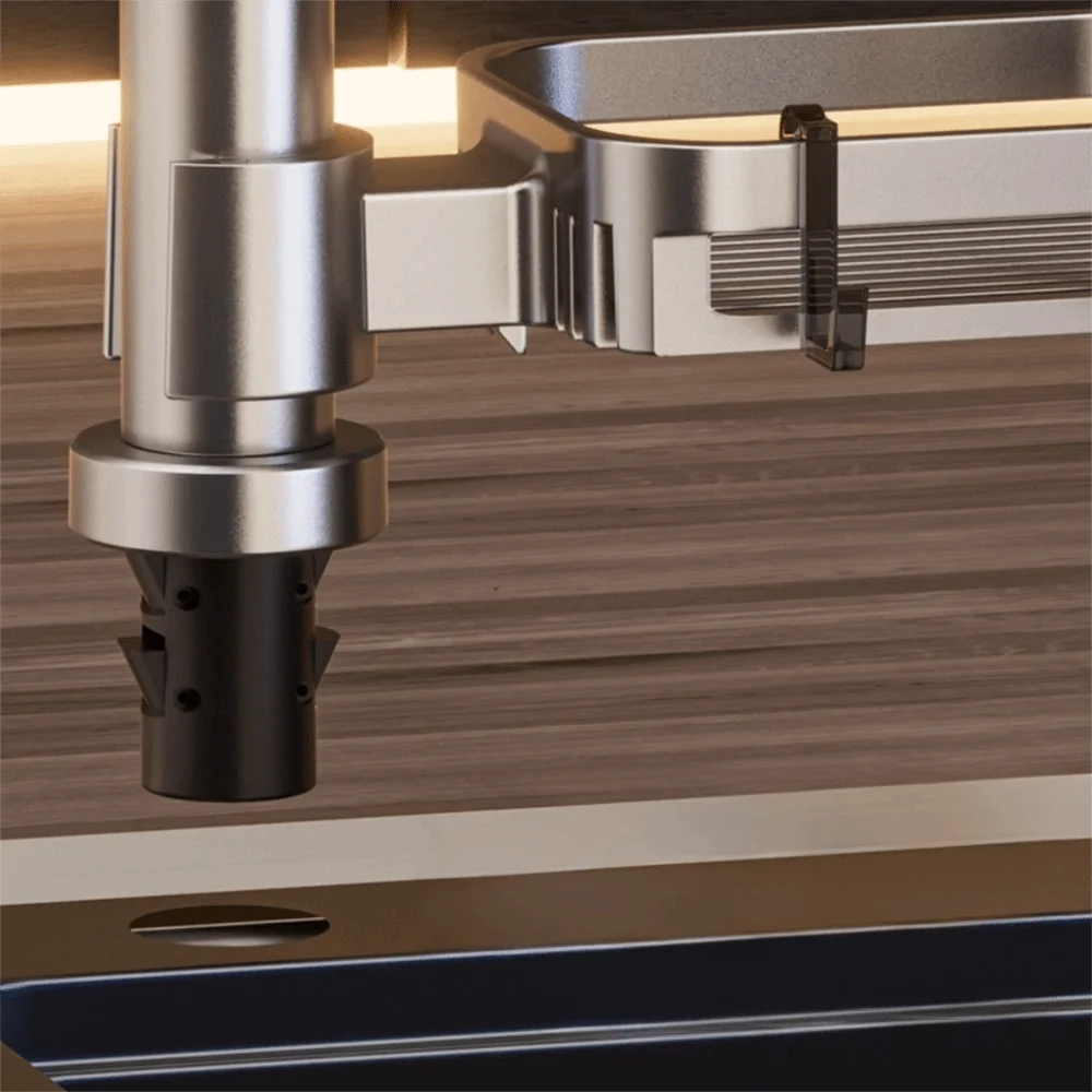 Dispenser di sapone in acciaio inossidabile Tubo di prolunga in silicone Collegamento diretto Dispenser per lavello da cucina Pompa a pressione manuale