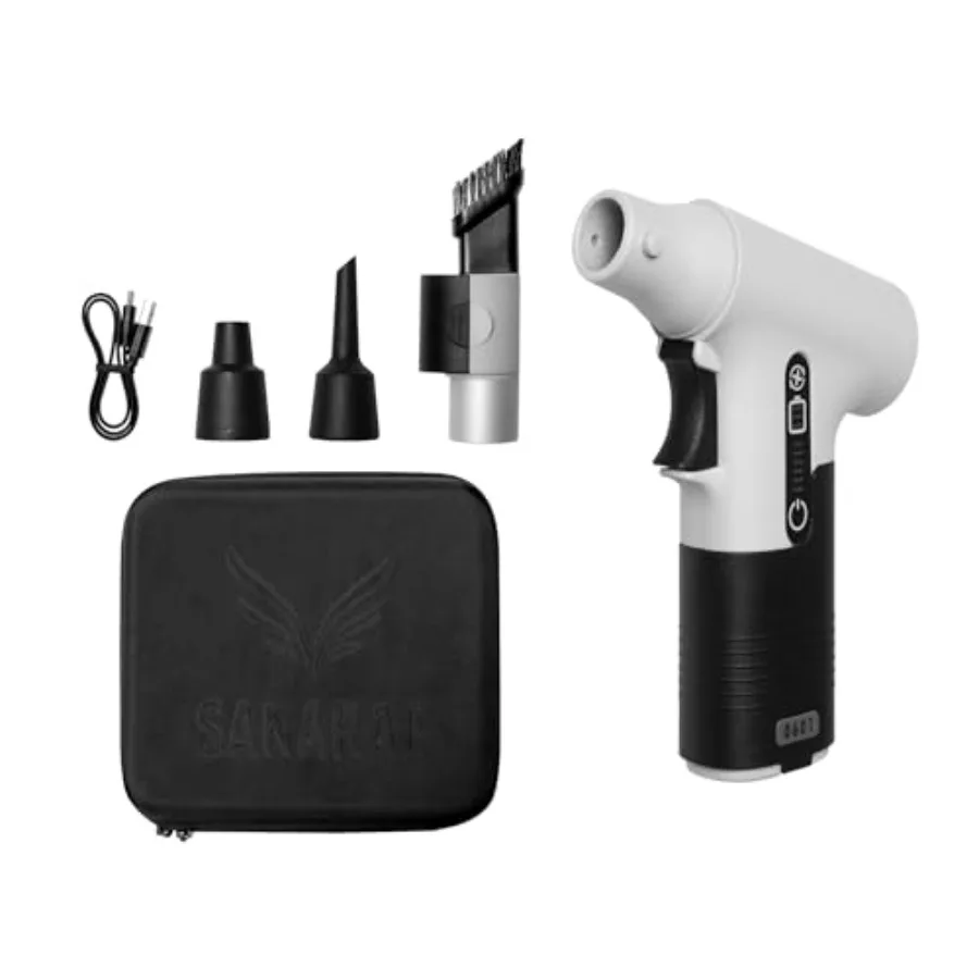 

130000RPM Cordless Air Duster and Mini Vacuum Cleaner Rechargeable 100W Handheld Blower for Keyboard Car Electronics PC Home Of