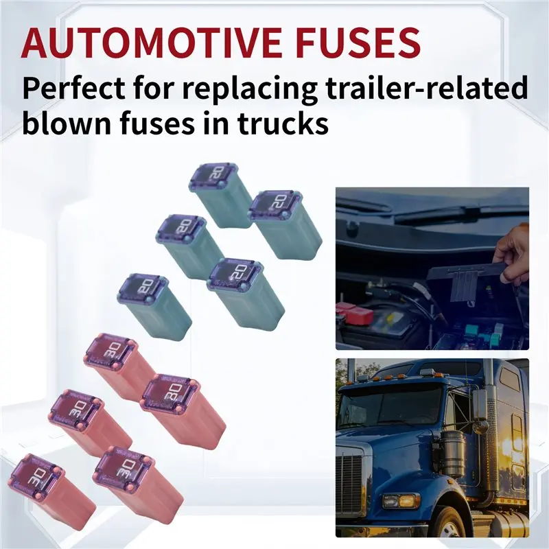 A77K 10 PCS of 20Amp 30Amp Miniature Box Fuses FMM MCASE Type FMM Maxi Fuses (