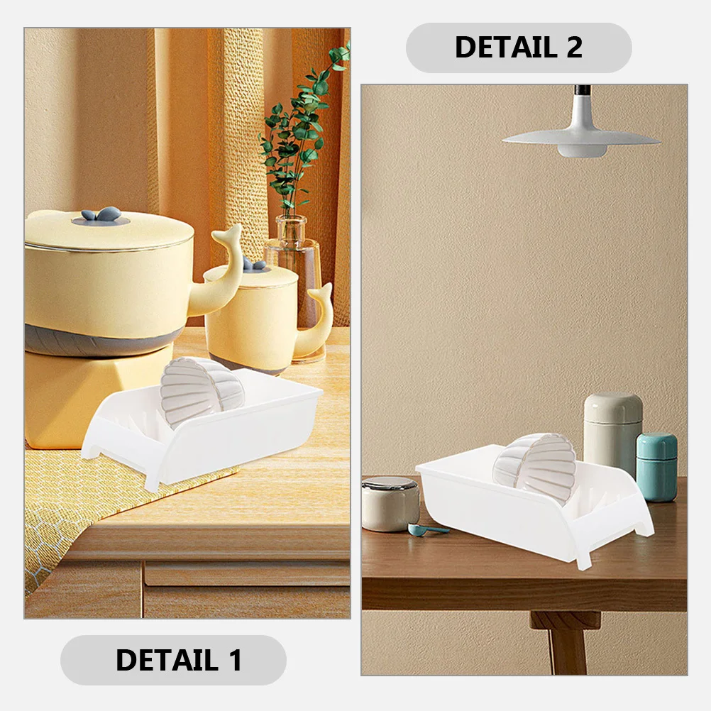 

2Pcs Plastic Dish Drainer Rack Kitchen Bowl Plate Drying Rack Utensil Holder Countertop Organizer Dish Drainer