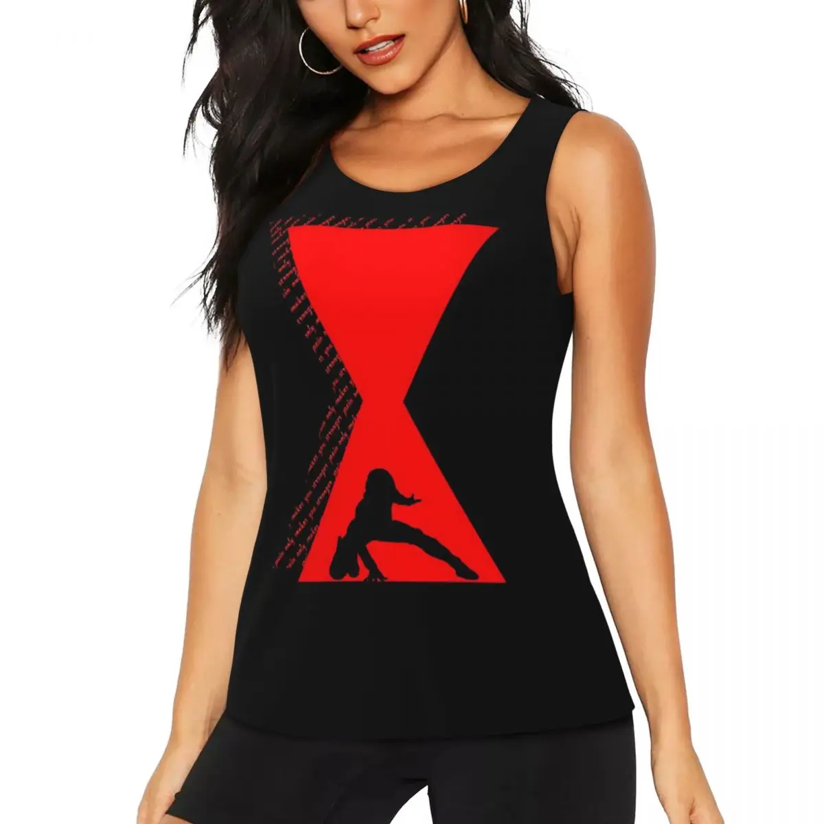 

Custom Black Widow Yoga Shirt Women Workout Gym Tank Tops