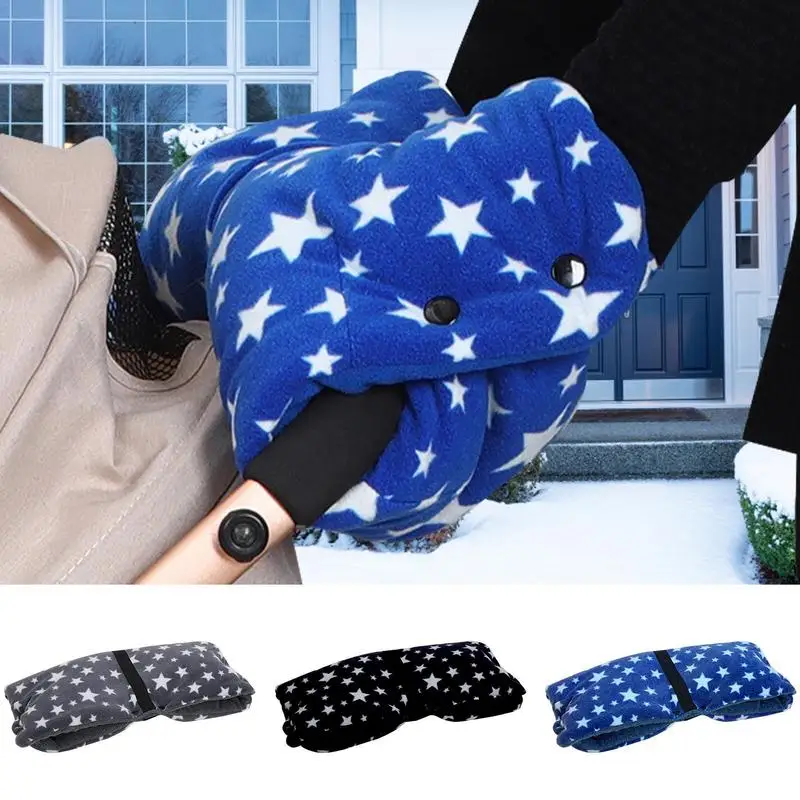 Stroller Hand Warmers Extra Thick Windproof Stroller Mittens Hand Gloves  Anti-Freeze Stroller Gloves Winter Hand Warmmuffs