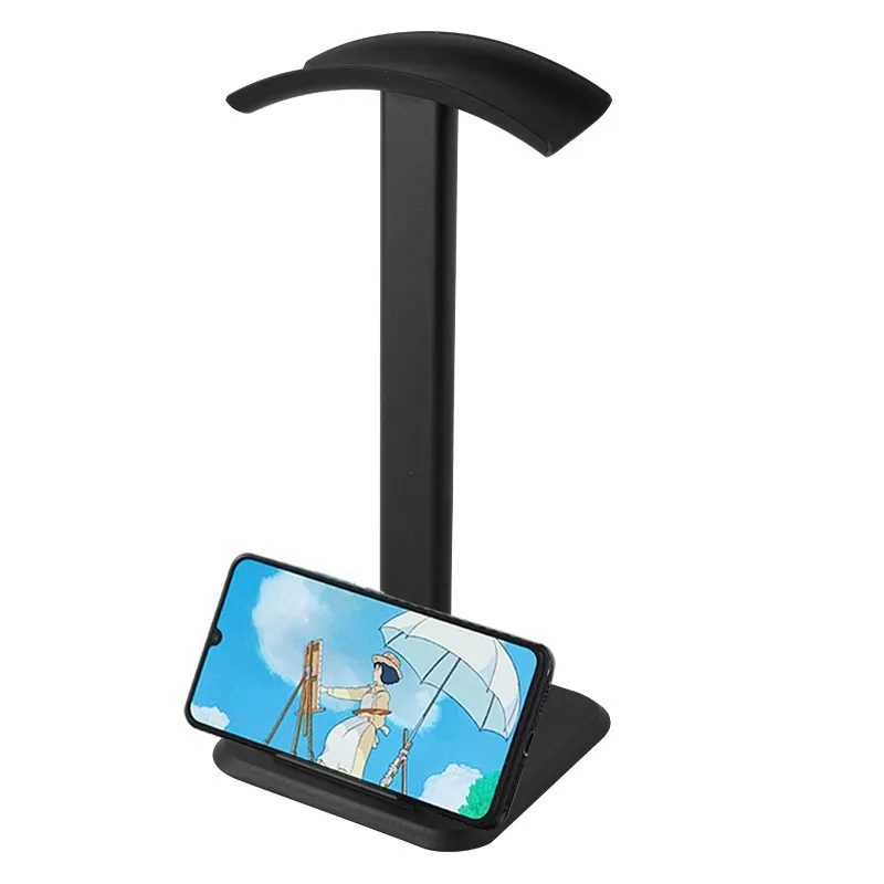 حامل وشماعة رأس من سبائك الألومنيوم مثبتة على الرأس، عالمية لمقاهي الإنترنت وألعاب الكمبيوتر وسماعات الرأس وموزع سطح المكتب