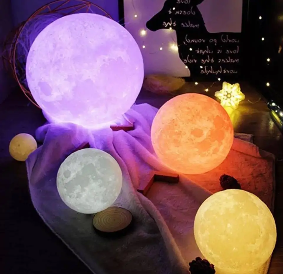 Lampara De Luna Levitante De Luz Nocturna Globe Moon Night Light