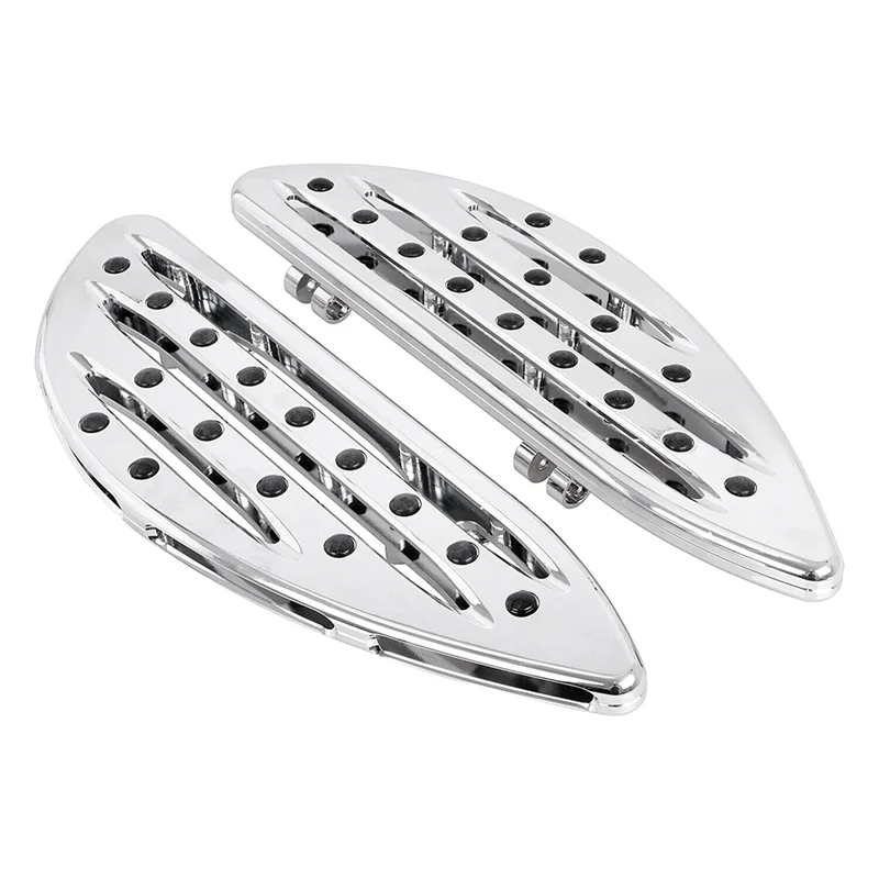 Chrome Driver Stretched Floorboards Foot Boards for Harley Touring FLHT Fatboy