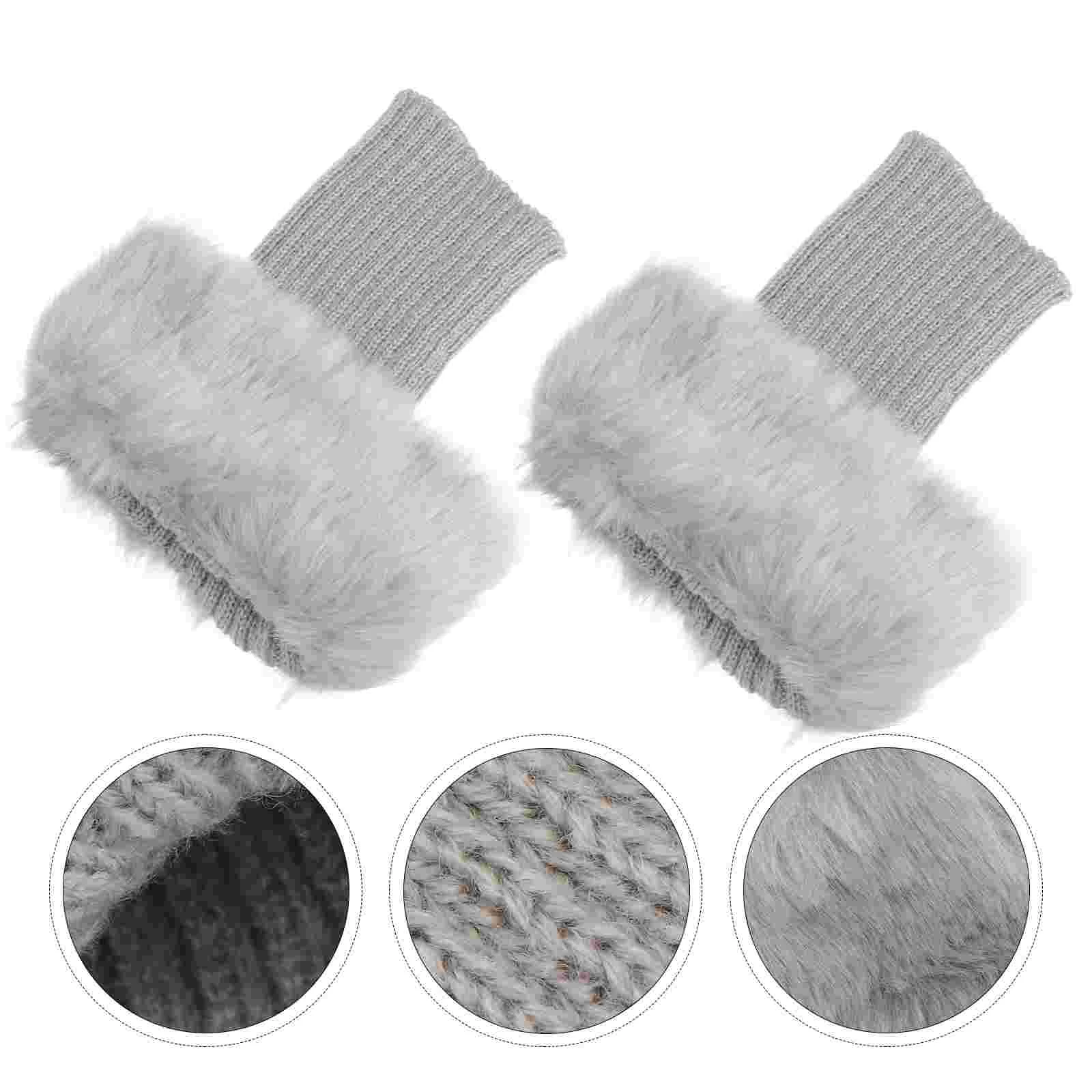 

Fur Boot Covers Thermal Socks Leg Sets Warmers Boots Keeping Acrylic Footwear Shoe Miss Winter Stockings