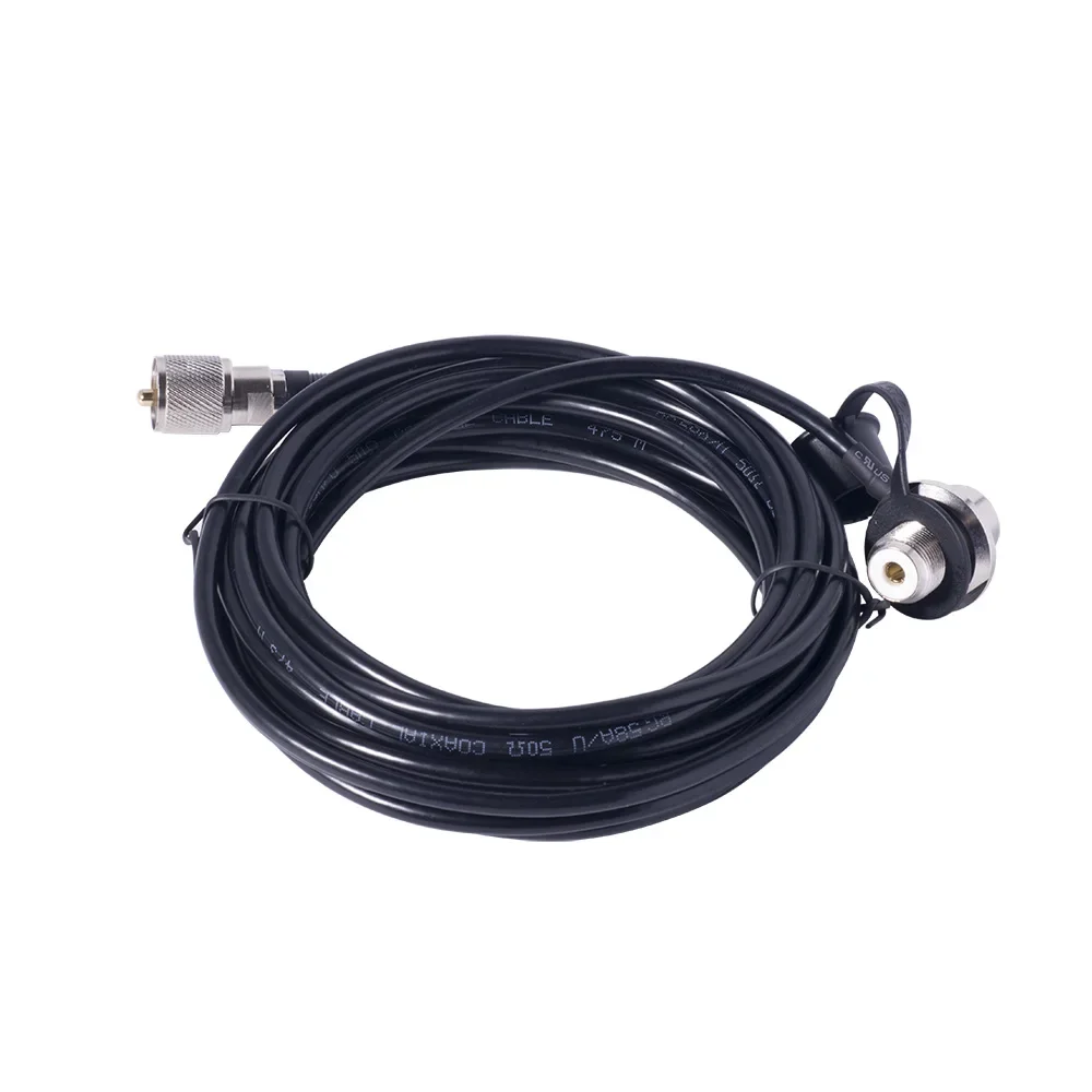 Nagoya Super Gainer Low Loss Coaxial Cable RC-ECH 5M/16FT RG-58 Coaxial Cable PL-259 To SO-239 Antenna for Car Mobile Radio