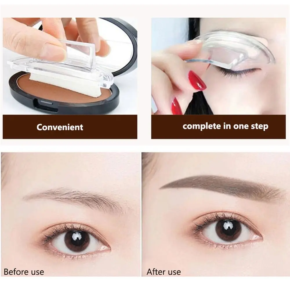 Tools Easy Quick Make Up Eyebrow Powder Stamper Eyebrow Template Seal Eyebrow Stamp Sponge Stencil Brow Powder Print Tool