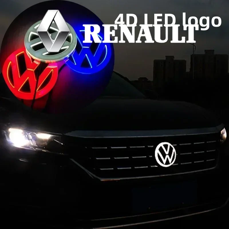 

4D LED Car Front Rear Emblem Badge light Sticker For VW GOLF5/6 Tiguan Touran Passat Polo Golf Jetta Beetle CC B5 B6 Accessories
