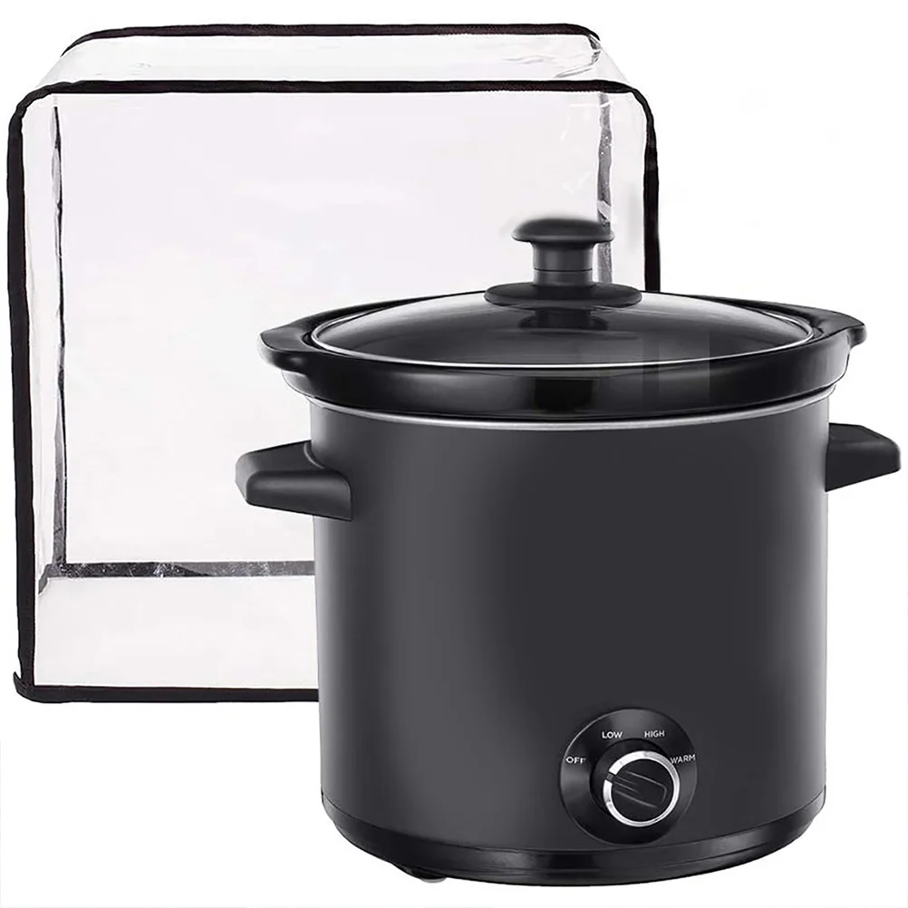 

Stylish PVC Pressure Cooker Cover Dustproof Waterproof Protective Cover for Electric Cooker Air Fryer Kitchen Appliance Guard