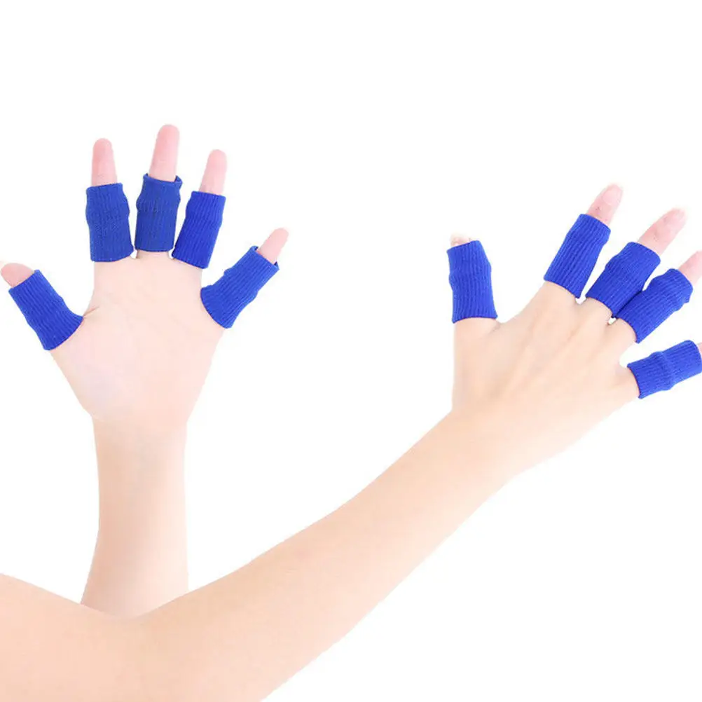

20Pcs Elastic Nylon Finger Sleeves Breathable Sports Protective Braces Finger Cots for Basketball Volleyball Exercise