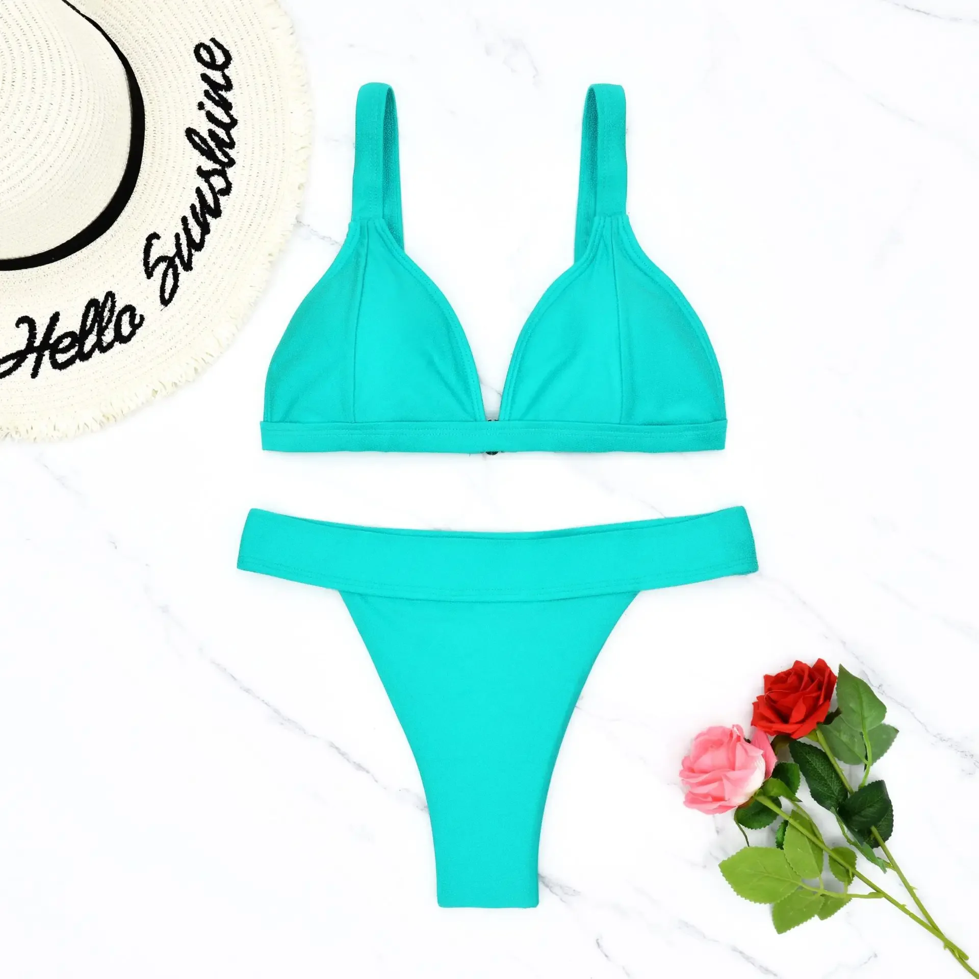 Micro Bikini 2025 Sexy Vrouwen Badpak Vrouwelijke Bloemen String Bikini Set Vrouwen Badmode Braziliaanse Biquini Beach Wear Badpak