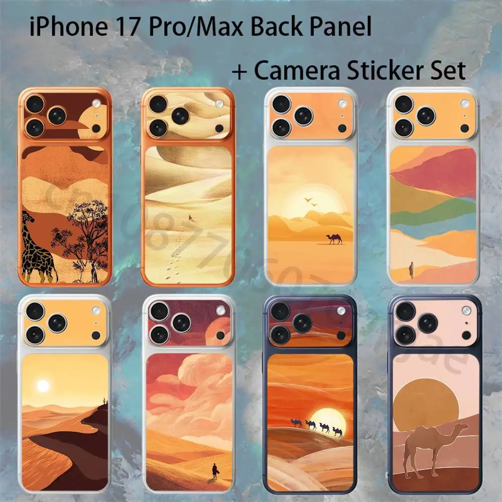 

Desert camel For iPhone 17 Pro /Pro Max Battry Back Cover with Camera Decal Skin Rear Protective Sticker Film