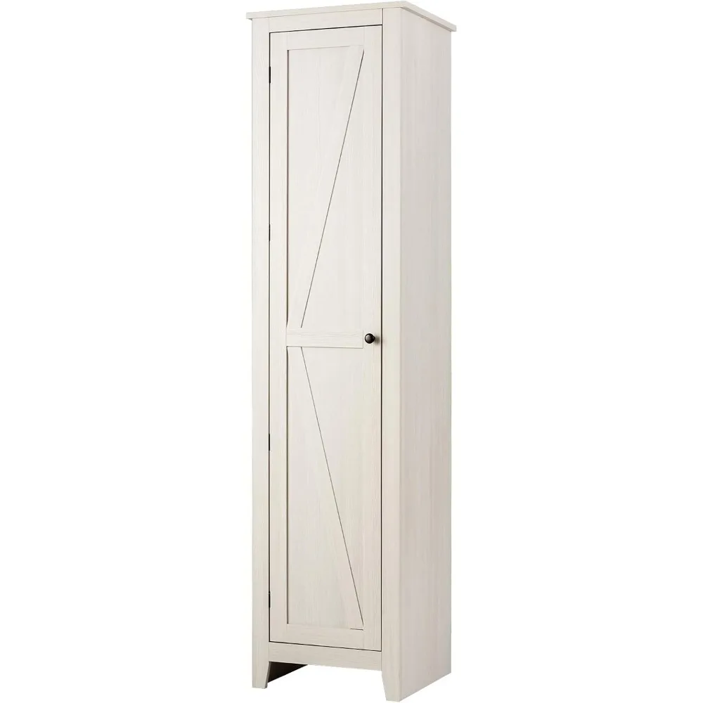 

Tall Storage Cabinet Free Standing Floor Storage Tower with Four Shelves and Single Door, for Living Room, Bathroom