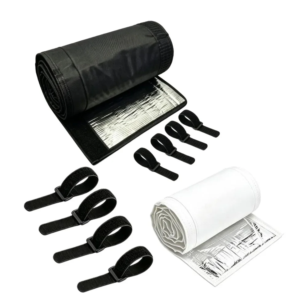 3 Layer Oxford Cloth Pipe Insulation Cover 180x25cm Waterproof Sunproof For HVAC Copper Pipeline Protection Black White Grey