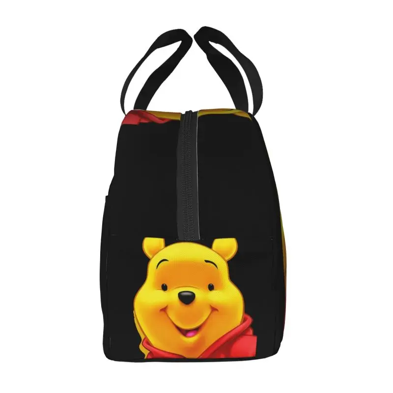 Winnie The Pooh Insulated Lunch Box for Women Cartoon Bear Reusable Warm Cooler Thermal Lunch Bag Picnic Container Tote Bags