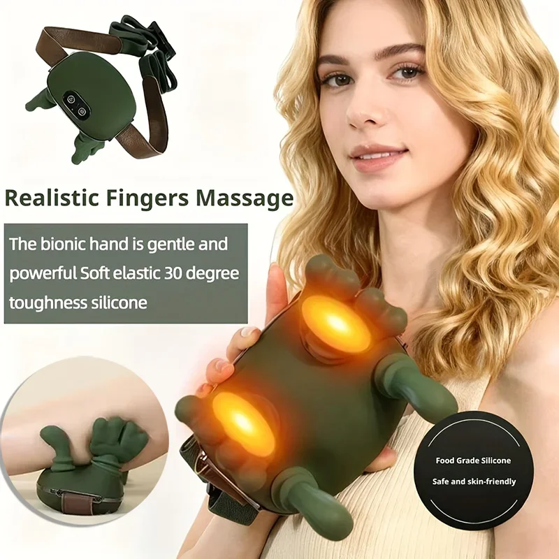 

Wireless Portable Bionic Heated Massager, Electric, Deep Tissue, 4D Kneading, Shiatsu, Neck and Back, Simulated Human Touch