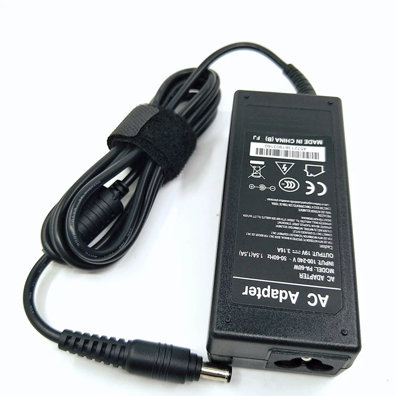 Adaptador de corriente para cargador de ordenador portátil, accesorio para Samsung R429, RV411, R428, RV415, RV420, RV515, R540, R510, R522, R530, CA 19V, 3.16A, 60W, 5,5x3,0mm