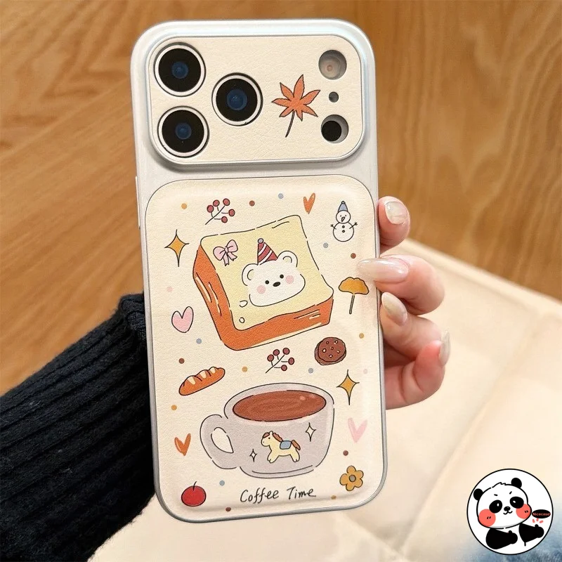 Cute Bear & Pony illustration Case For Samsung Galaxy A57 A56 A55 A54 A53 A52 A52S A51 A50 A50S M40S A30S A73 A72 A71 5G 4GCover