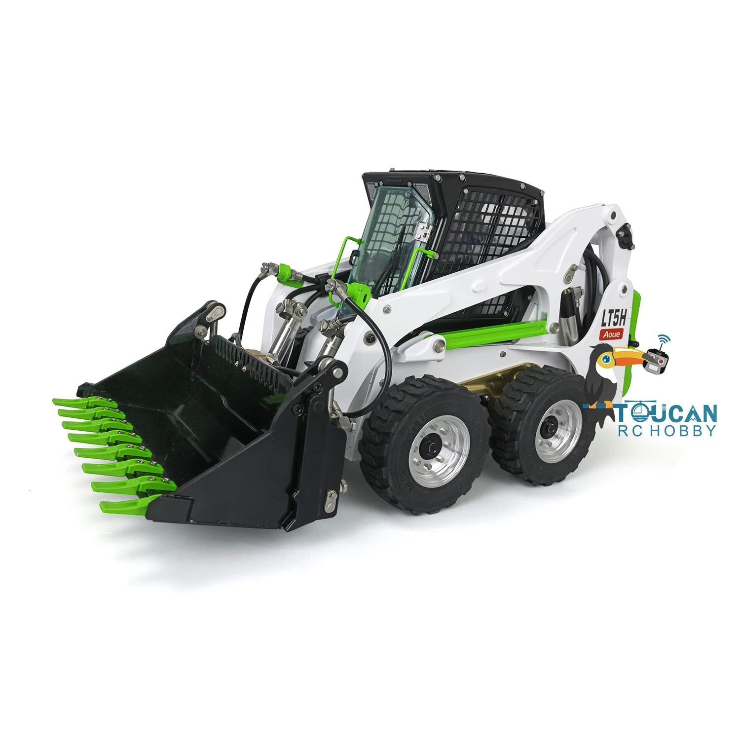 

1/14 Metal Hydraulic Aoue LT5H RC Loader LESU Wheeled Skid-Steer Finished Model Light Sound ESC Servo Motor Toys THZH1278