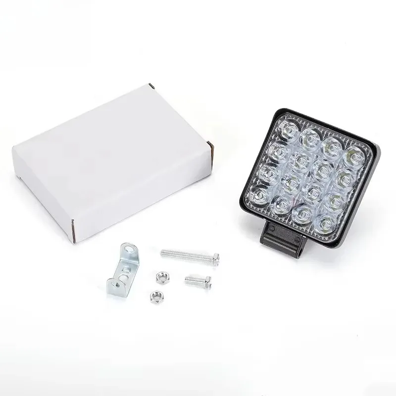 

Для светодиодных автомобильных рабочих фонарей, 16 светодиодов, 48 Вт, квадратные 3-дюймовые инспекционные фонари, прожекторы для внедорожников, 1 шт.