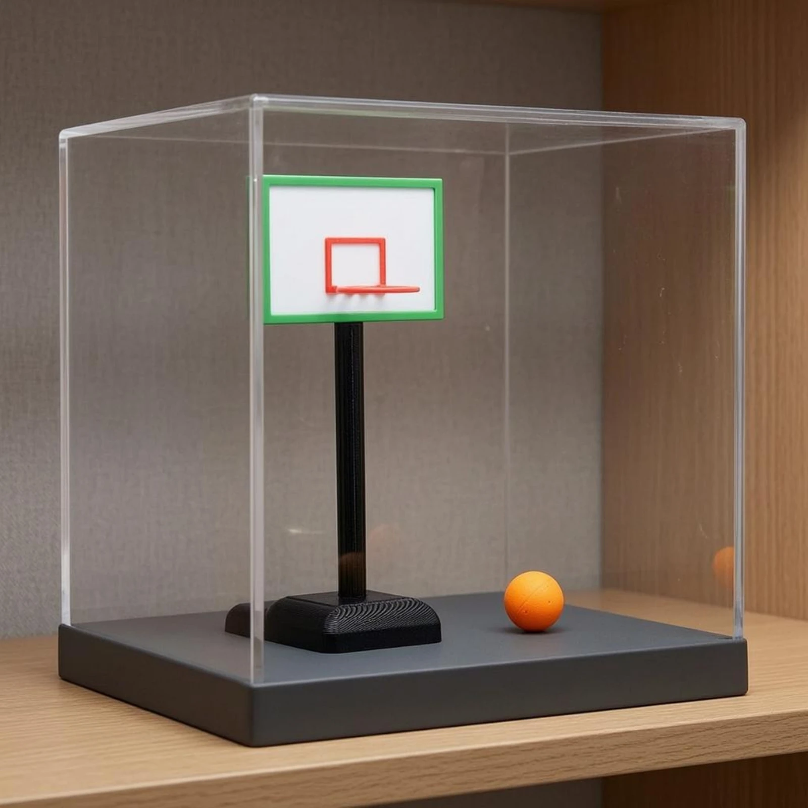 

1/12 Scale Basketball Hoop Includes Ball Dollhouse Basketball Hoop Miniature Decor Compact Lightweight for Playroom