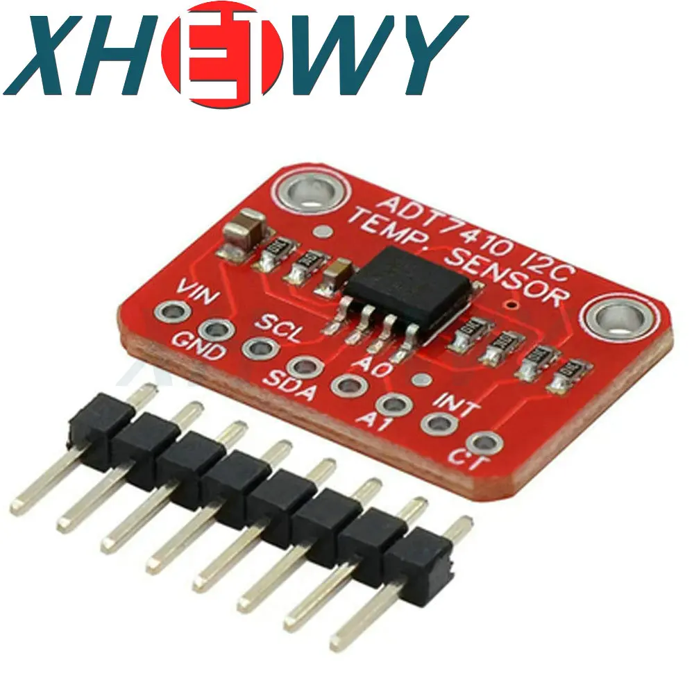 High Accuracy I2C ADT7410 Temperature Sensor Breakout Board Temperature Sensor Development Tools 2.7V-5V 2 Address Pins