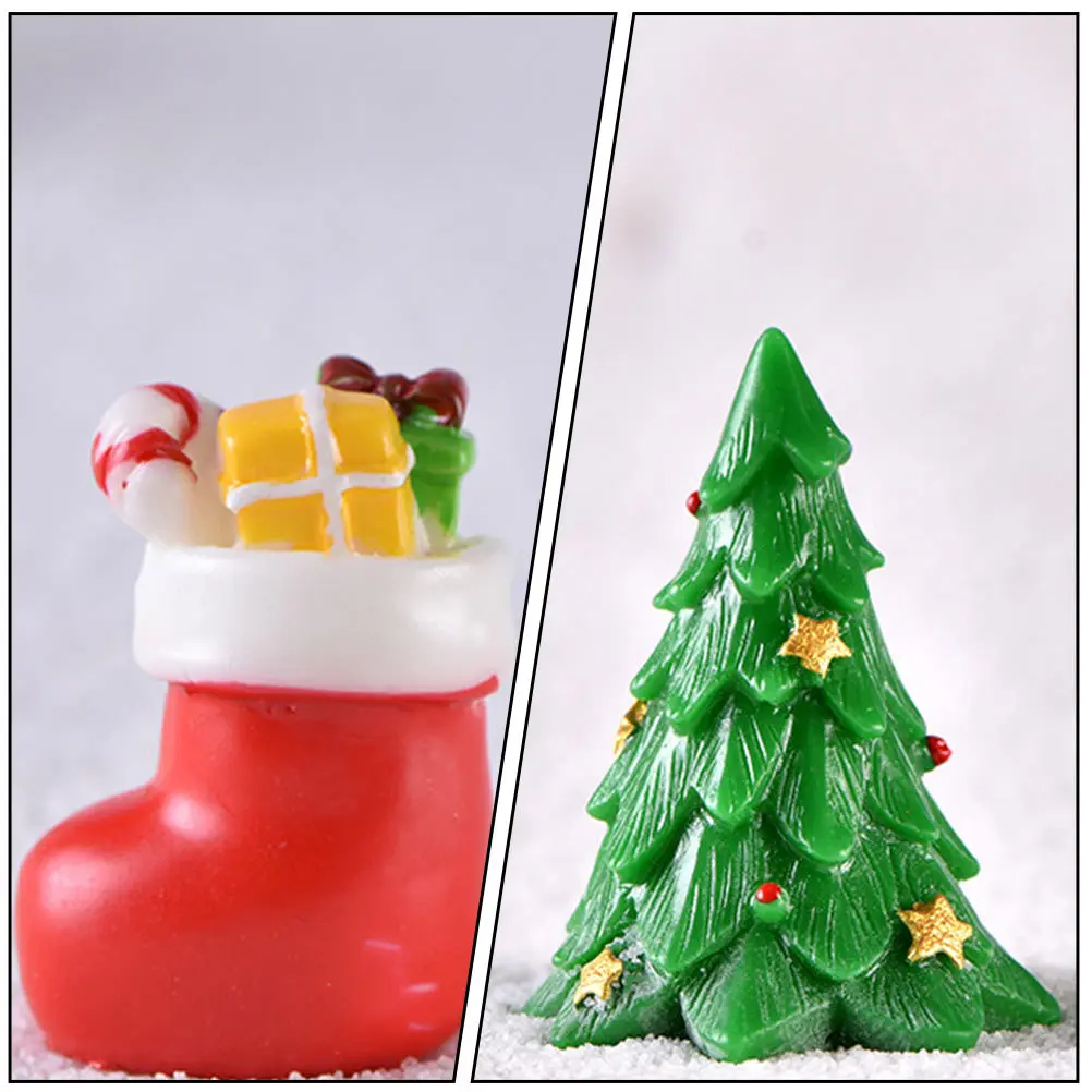 

20Pcs Xmas Snowman Sled Ornaments Creative Christmas Desktop Decoration Cozy Home Office Party Resin Craft Mini Xmas Landscape