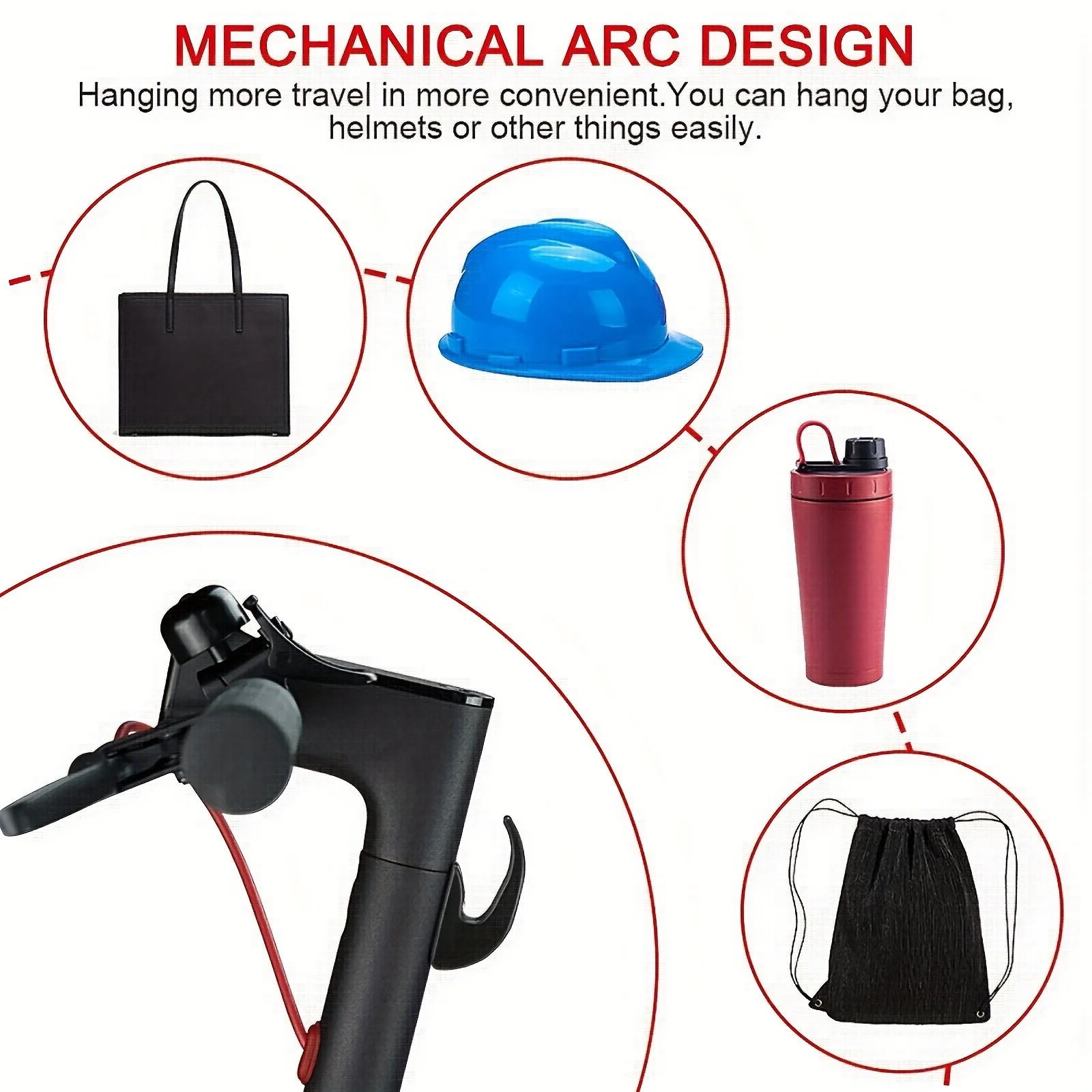 2 pezzi, gancio anteriore per Scooter elettrico gancio per artiglio anteriore leggero per Xiaomi Mijia M365/ M365 Pro/ M187