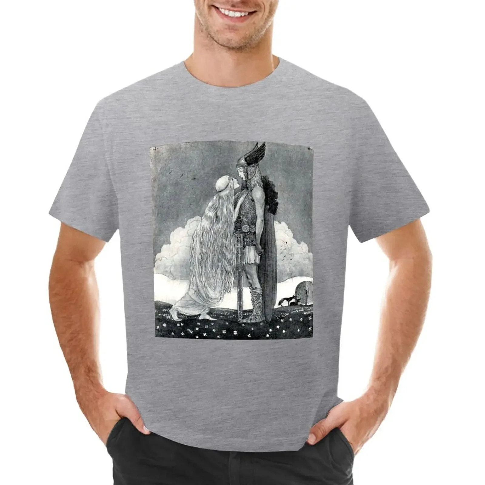 Freya and Svipdag - John Bauer T-Shirt hippie clothes customs mens t shirts pack