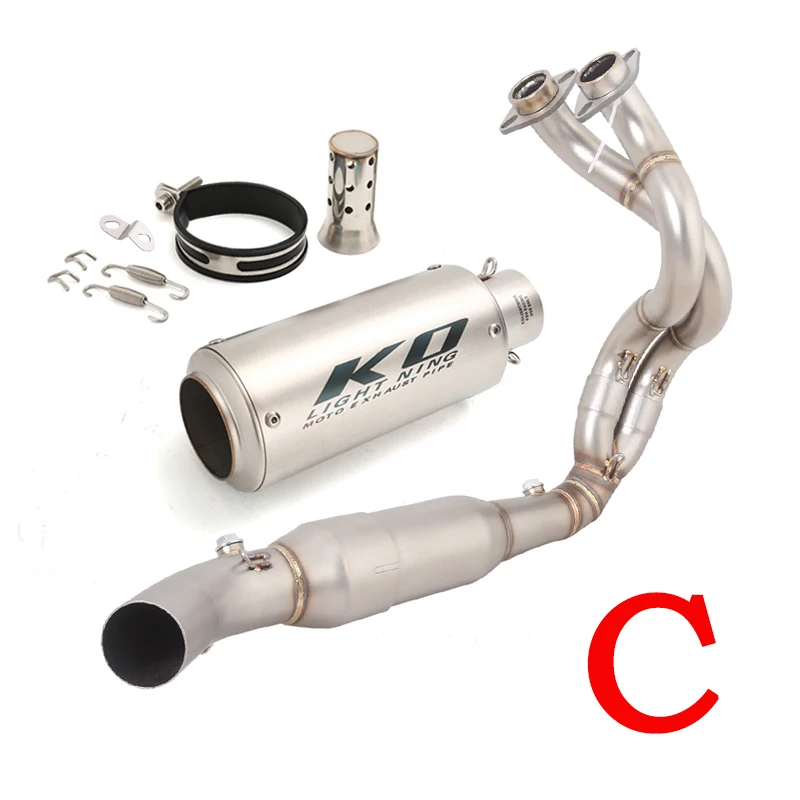 Voor Kawasaki Ninja 650 Z650 2023 2024 2025 Motorfiets Uitlaatpijp Uitlaatdemper Front Link Buis Rvs 51Mm Systeem - afbeelding 1