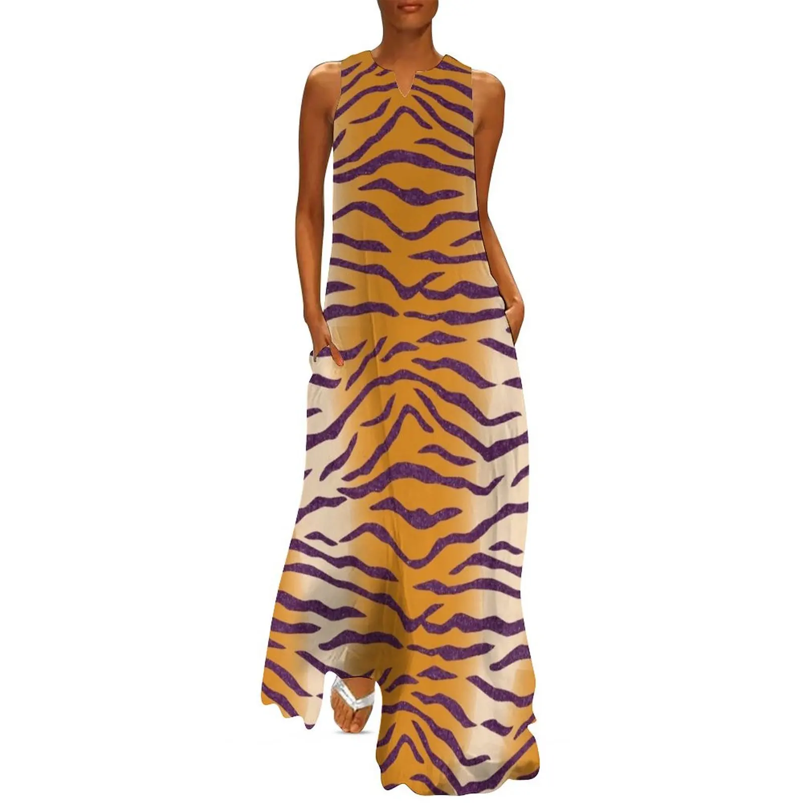 

LSU Tiger Stripes 2 Long Dress party dresses women dress party night Evening gown Dress