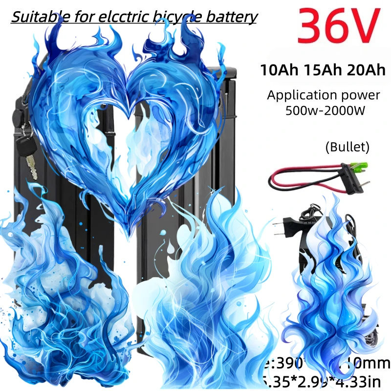 21700 Cell 36V Silver Fish Ebike Battery Pack 15Ah 20Ah Rechargeable Lithium Battery With BMS For Folding Bike Power Upgrade