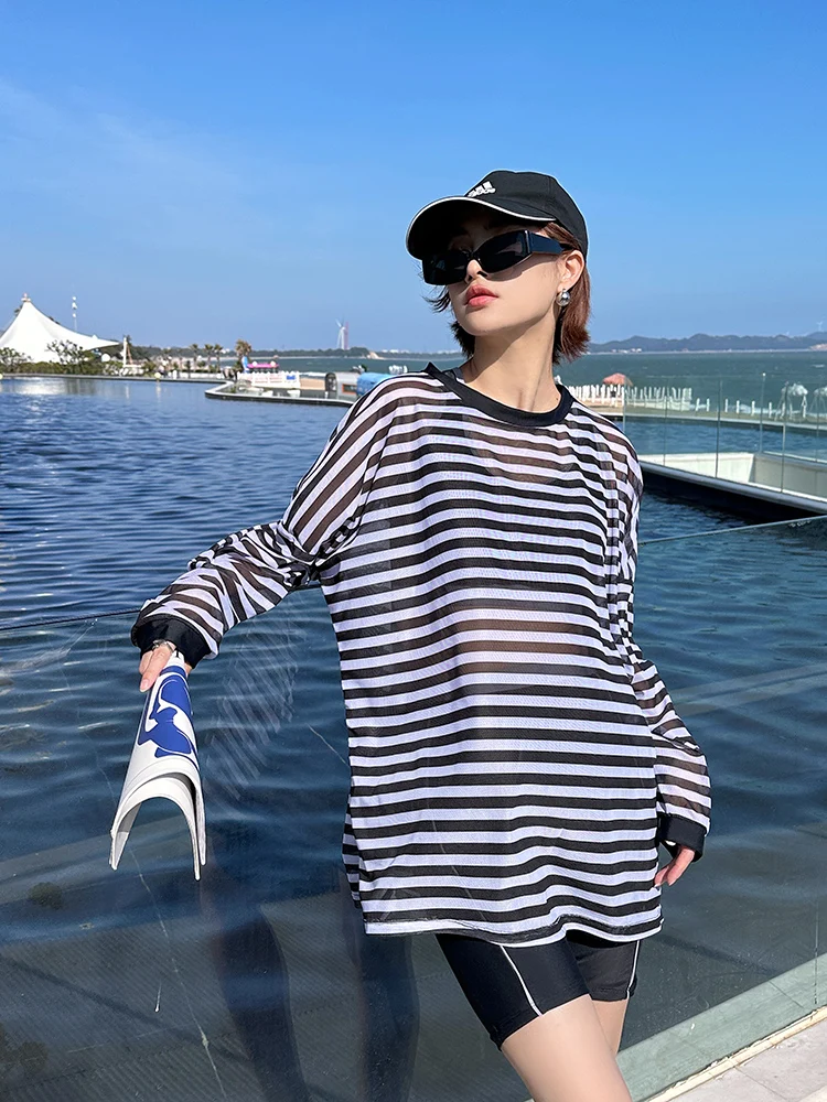 

Женский раздельный купальник-танкини больших размеров, свободного кроя, с удлиненными рукавами, скрывающий бедра, для полных женщин весом до 200 фунтов